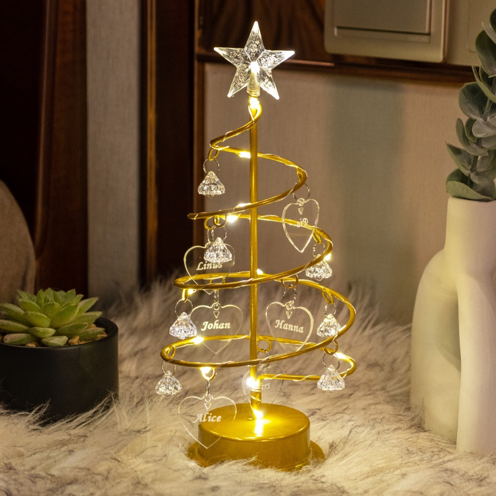 Ristal familietre personlig juletrelampe